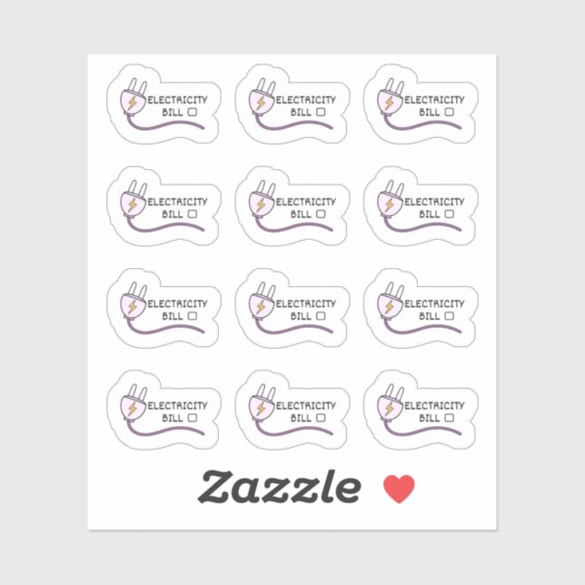 Electricity Utility Bill Tracker Mini Bujo Planner (Sheet)