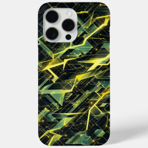 Electrified Grid Camo, Grid Pattern iPhone 15 Pro Max Case