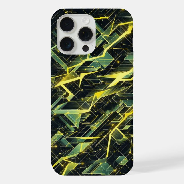 Electrified Grid Camo, Grid Pattern iPhone Case (Back)