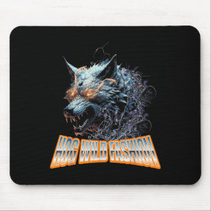 Electrified Wolf Chaos Animal Rage Energy  Mouse Pad