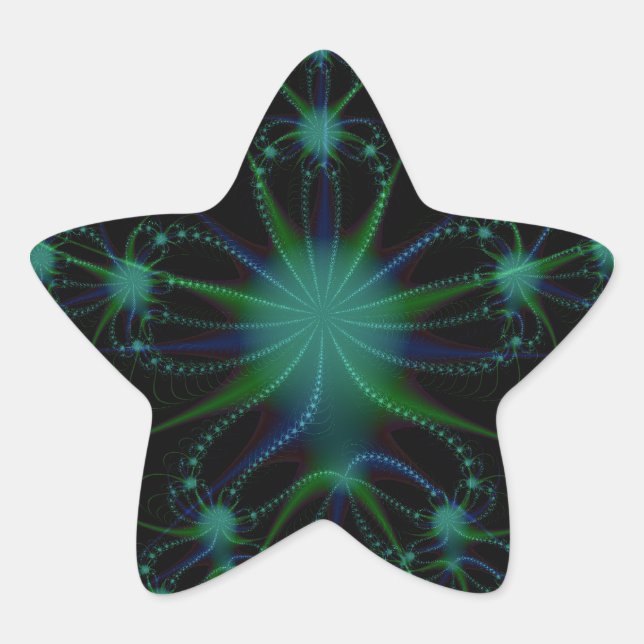 Electrify Fractal Star Sticker (Front)