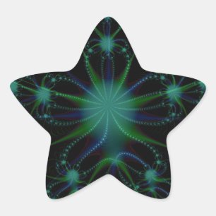 Electrify Fractal Star Sticker