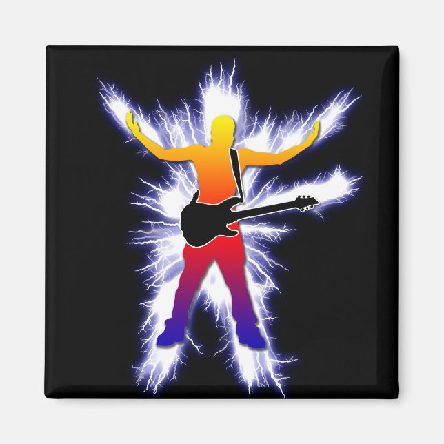 Electrifying Bass Player Graphic Magnet (Front)