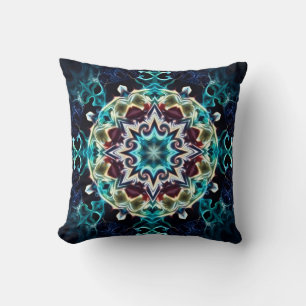 Electrifying Blue Throw Pillow