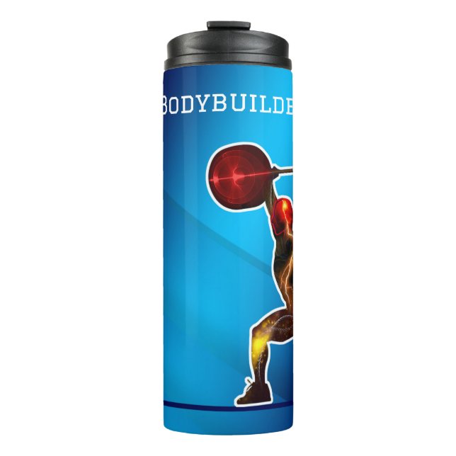 Electrifying Bodybuilder personalise with Name Thermal Tumbler (Front)