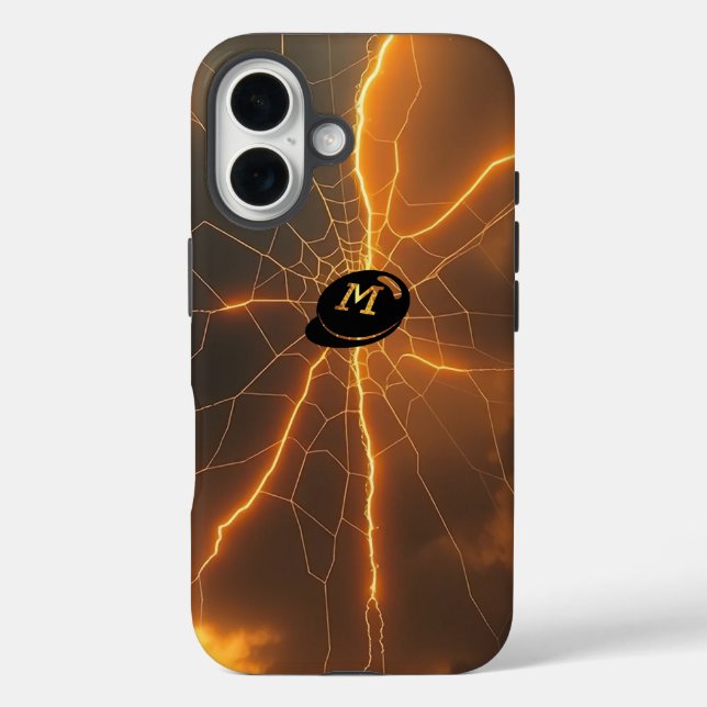Electrifying Lightning Web in Storm Case-Mate iPhone Case (Back)