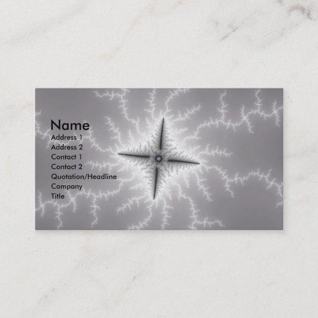 Electro - Fractal Art Business Card (Front)