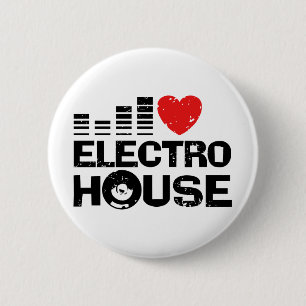 Electro House 6 Cm Round Badge