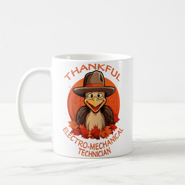 Electro-Mechanical Technician Funny Thanksgiving F Coffee Mug (Left)