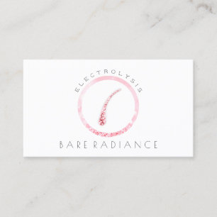 Electrolysis Hair Removal Appointment White Pink Card