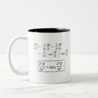 electromagnetic d'Alembert wave equation Two-Tone Coffee Mug