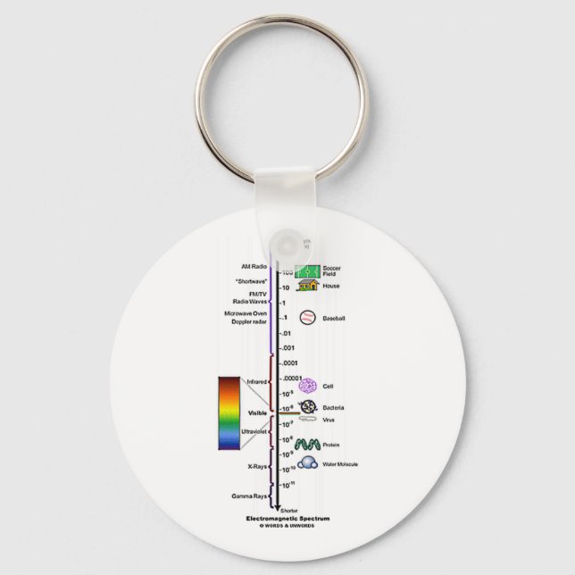 Electromagnetic Spectrum Key Ring (Front)