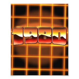 Electronic 1980 photo print