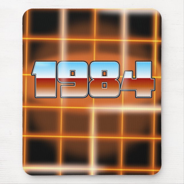 Electronic 1984 cartoon poster. mouse pad (Front)