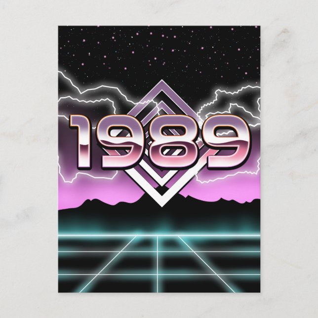 Electronic 1989 photo print postcard (Front)