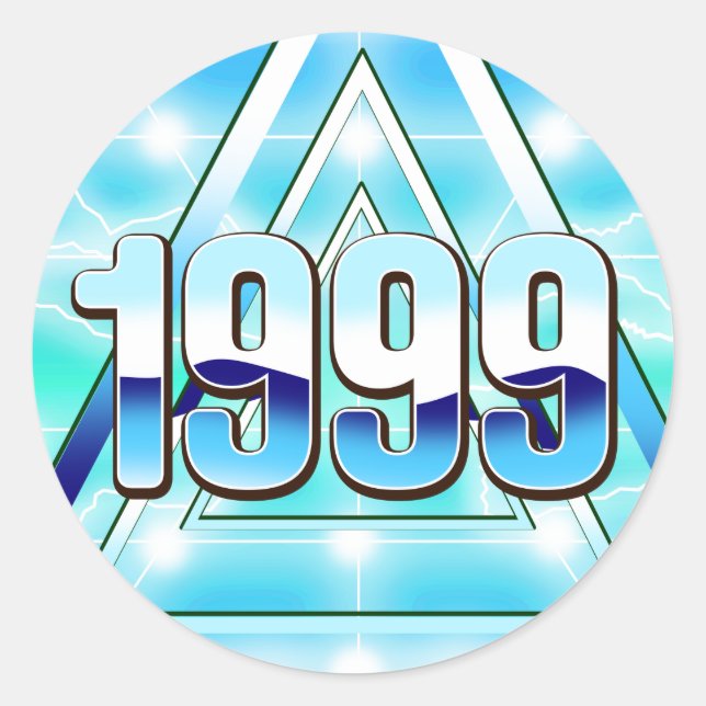 Electronic 1999 classic round sticker (Front)