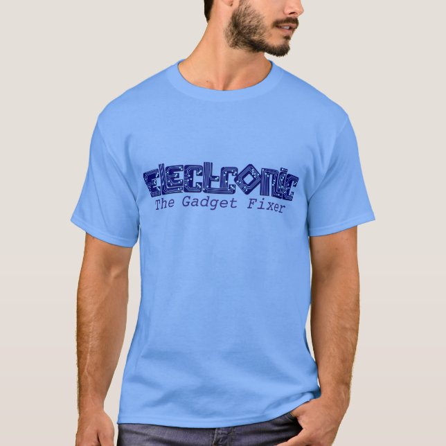 Electronic blue the gadget fixer t-shirt (Front)