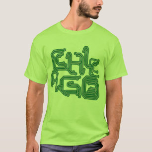 Electronic Chicago PCB T - Light Green T-Shirt