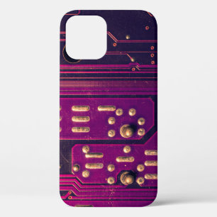 Electronic circuit board abstract background. comp iPhone 12 case