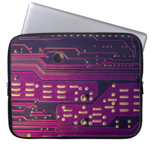 Electronic circuit board abstract background. comp laptop sleeve