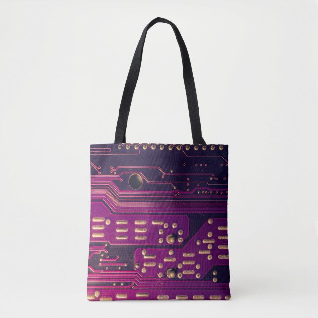 Electronic circuit board abstract background. comp tote bag (Front)