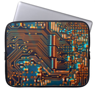Electronic circuit board close up. background,boar laptop sleeve