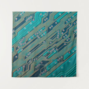 Electronic circuit board close up. background,boar tapestry