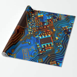 Electronic circuit board close up. background,boar wrapping paper
