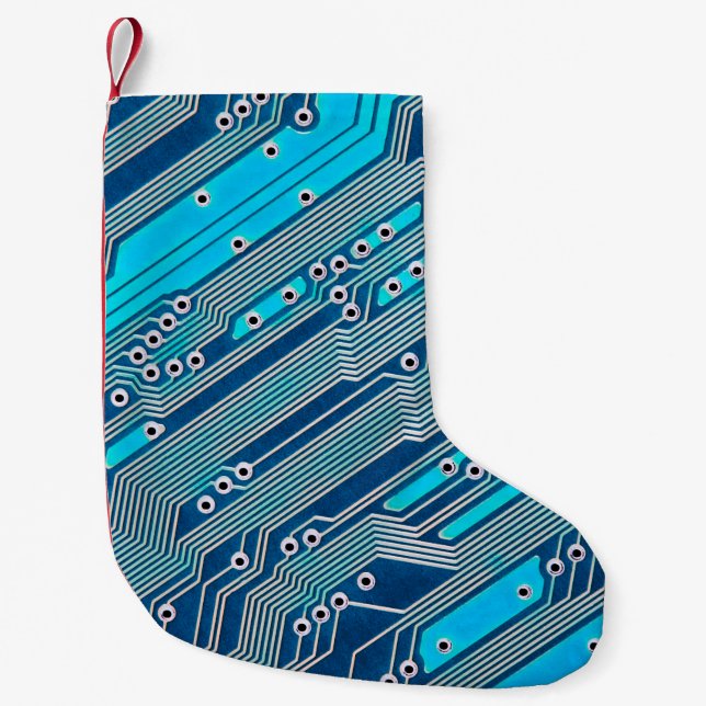 Electronic circuit board close up circuit,board,b small christmas stocking (Front)