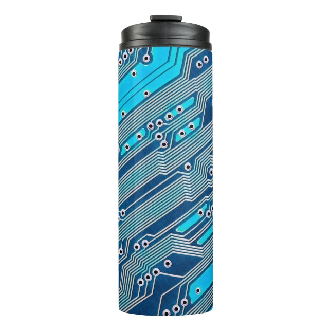 Electronic circuit board close up. circuit,board,b thermal tumbler (Front)