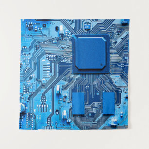 Electronic circuit board close up. circuit,board,s tapestry