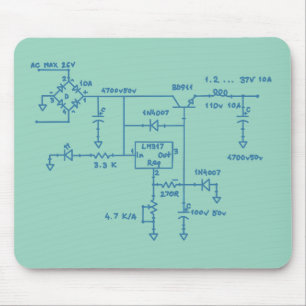 electronic circuit scheme technology blueprint gee mouse pad