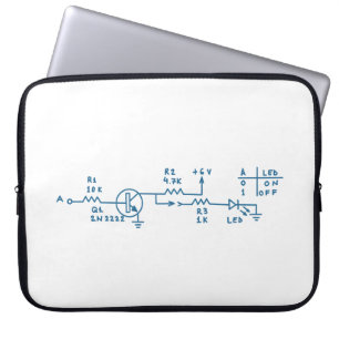 electronic circuit scheme technology homemade geek laptop sleeve