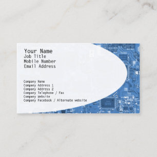 Electronic Circuits Blue Business Card