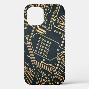 Electronic components, computer card close-up, dig iPhone 12 case