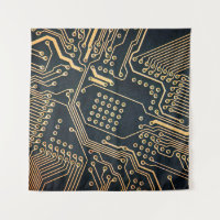 Electronic components, computer card close-up, dig