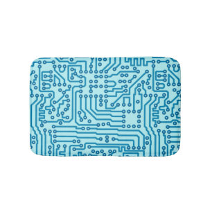 Electronic Digital Circuit Board Bath Mat