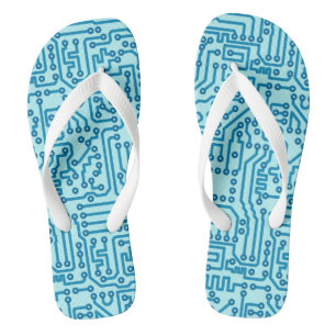 Electronic Digital Circuit Board Jandals