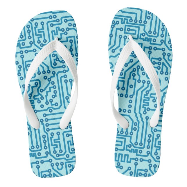 Electronic Digital Circuit Board Jandals (Footbed)