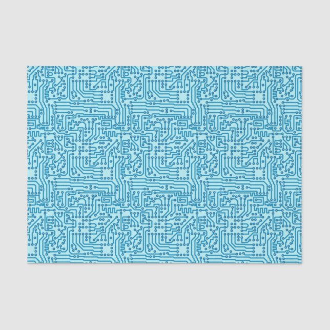 Electronic Digital Circuit Board Tissue Paper (Front)