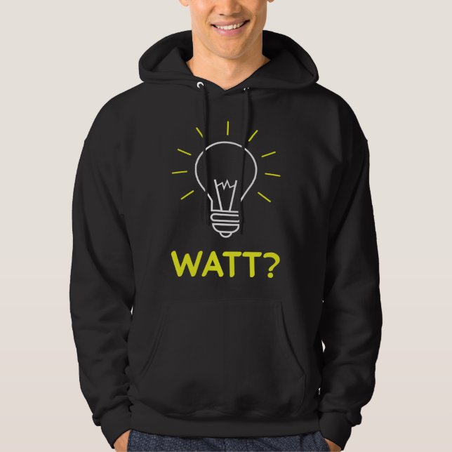 Electronic Electric Nerd Work Saying Hoodie (Front)