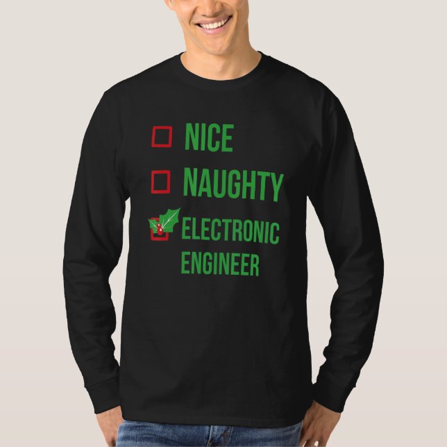 Electronic Engineer Funny Pajama Christmas T-Shirt (Front)