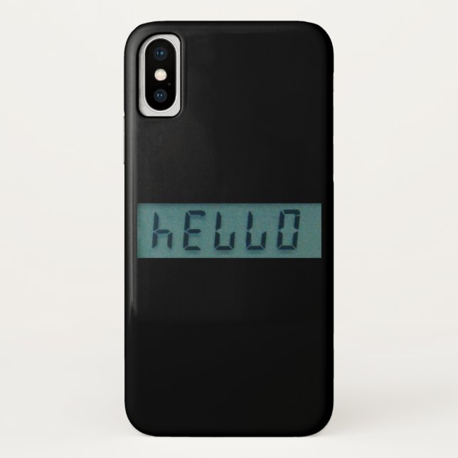 Electronic Hello Display Message Case-Mate iPhone Case (Back)