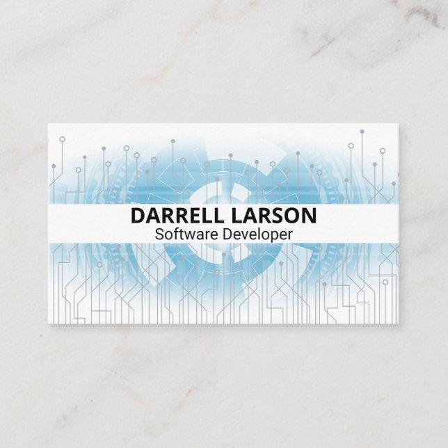 Electronic Nodes | Circuitry Tech Business Card (Front)
