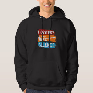 Electronic Rock Guitar Vintage I Destroy Silence Hoodie