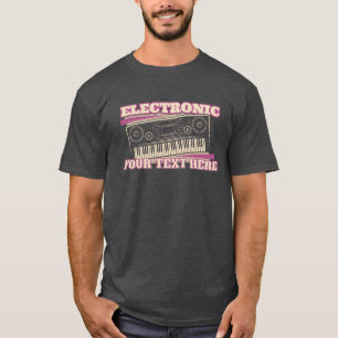 Electronic Synthesizer T-Shirt with Custom Text