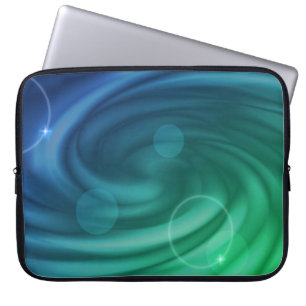 Electronics Bag Blue And Green Vortex