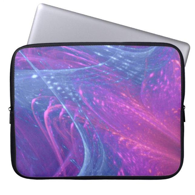 Electronics Bag Blue Magenta Asymmetric Fractal (Front)