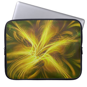 Electronics Bag Fractal Flower Yellow Palette