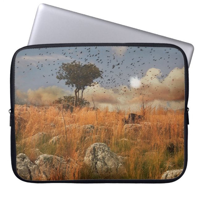 Electronics Bag Lonely Tree And Birds (Front)